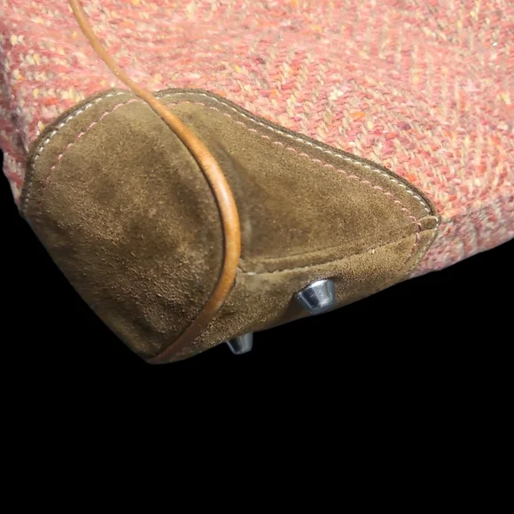 Coach 2007 Hampton Tweed Carryall In Pink